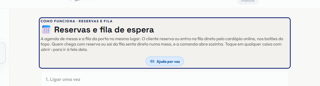 A tela do +Frella com o ponto de que o passo 1 fala em destaque