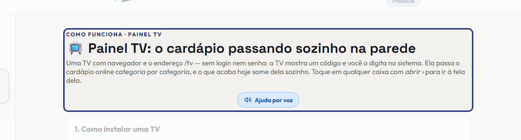 A tela do +Frella com o ponto de que o passo 1 fala em destaque