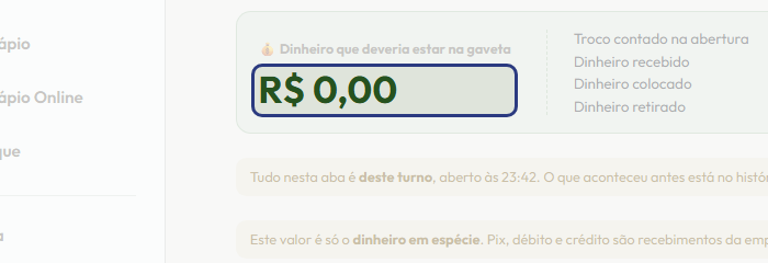 A tela do +Frella com o ponto de que o passo 16 fala em destaque