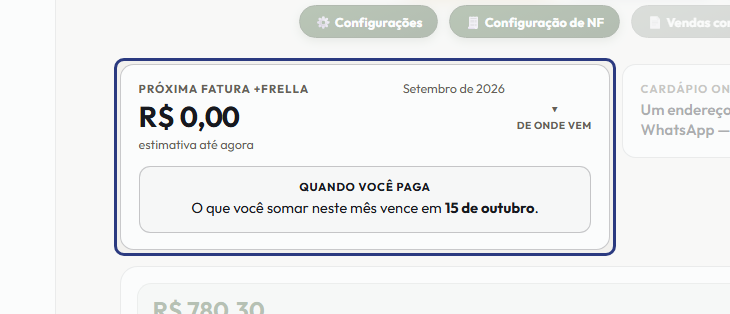 A tela do +Frella com o ponto de que o passo 7 fala em destaque