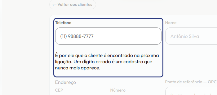 A tela do +Frella com o ponto de que o passo 2 fala em destaque