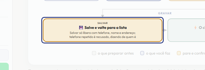 A tela do +Frella com o ponto de que o passo 10 fala em destaque