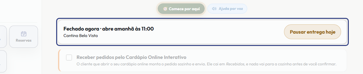 A tela do +Frella com o ponto de que o passo 2 fala em destaque