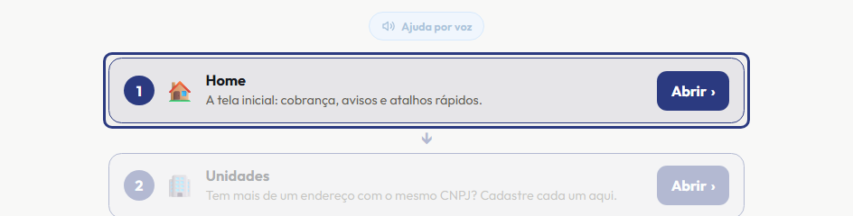 A tela do +Frella com o ponto de que o passo 1 fala em destaque