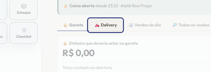 A tela do +Frella com o ponto de que o passo 3 fala em destaque