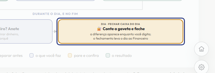 A tela do +Frella com o ponto de que o passo 13 fala em destaque