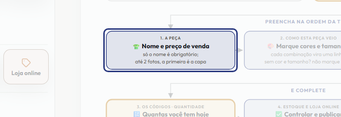 A tela do +Frella com o ponto de que o passo 4 fala em destaque