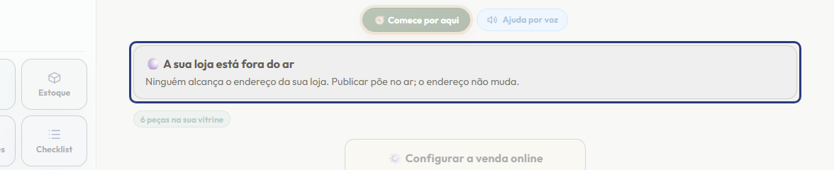 A tela do +Frella com o ponto de que o passo 1 fala em destaque