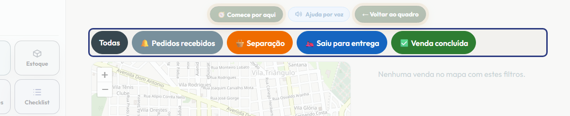 A tela do +Frella com o ponto de que o passo 2 fala em destaque