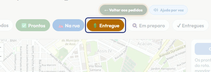 A tela do +Frella com o ponto de que o passo 3 fala em destaque