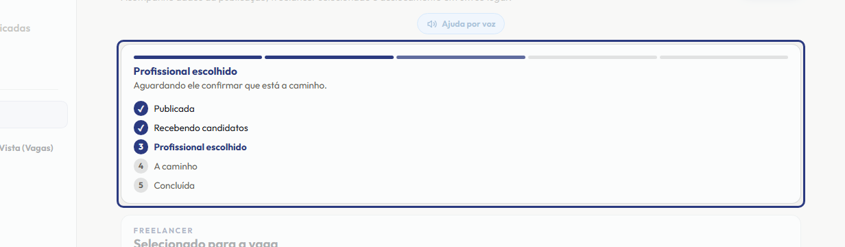 A tela do +Frella com o ponto de que o passo 2 fala em destaque