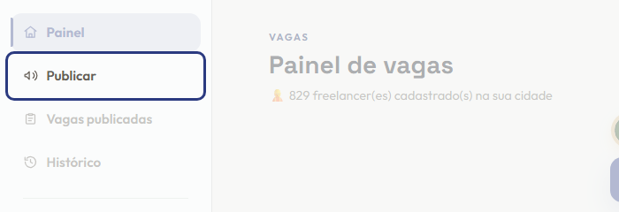 A tela do +Frella com o ponto de que o passo 3 fala em destaque