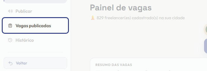 A tela do +Frella com o ponto de que o passo 5 fala em destaque