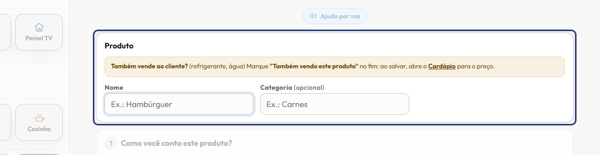 A tela do +Frella com o ponto de que o passo 1 fala em destaque
