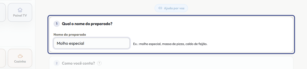 A tela do +Frella com o ponto de que o passo 1 fala em destaque