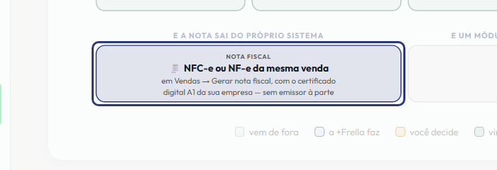 A tela do +Frella com o ponto de que o passo 15 fala em destaque