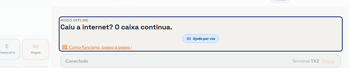 A tela do +Frella com o ponto de que o passo 1 fala em destaque