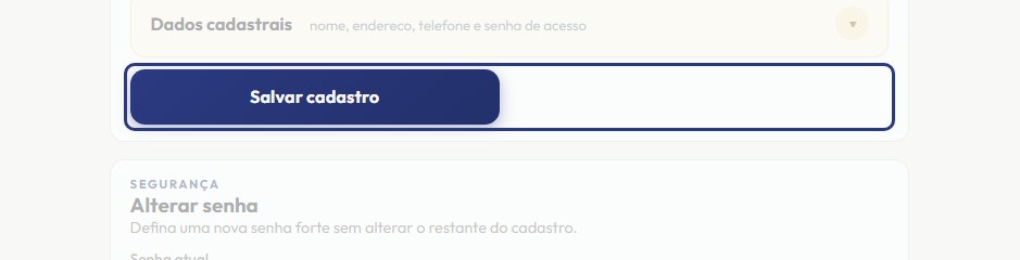 A tela do +Frella com o ponto de que o passo 13 fala em destaque