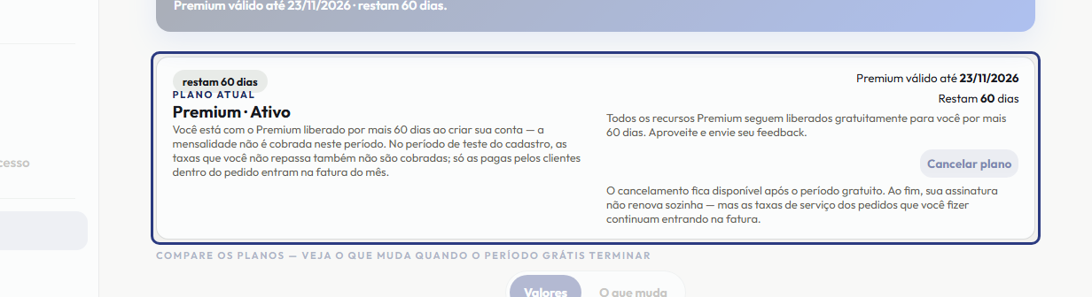 A tela do +Frella com o ponto de que o passo 2 fala em destaque