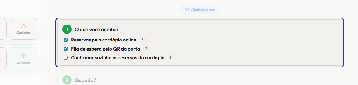 A tela do +Frella com o ponto de que o passo 1 fala em destaque