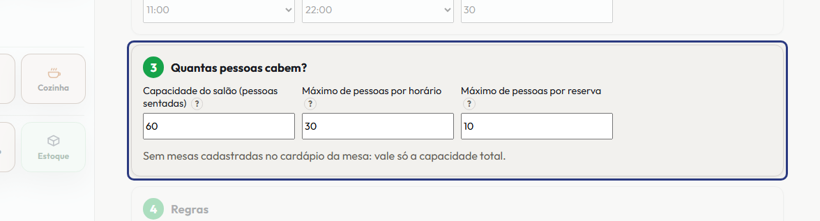 A tela do +Frella com o ponto de que o passo 3 fala em destaque