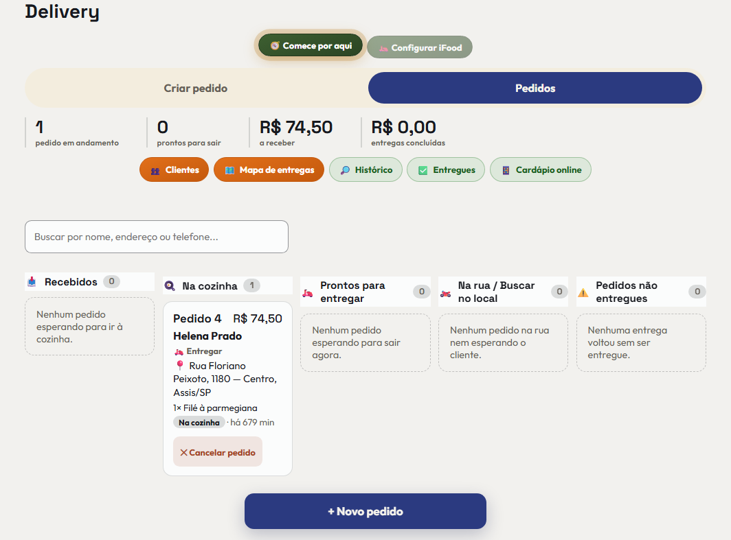 A tela do +Frella de que este passo fala, inteira